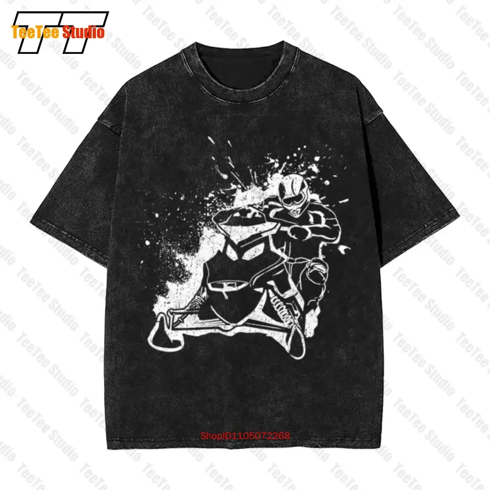 Snowmobiling Winter Sports Snowmobile Riders Vintage Oversized T-Shirt OOFY