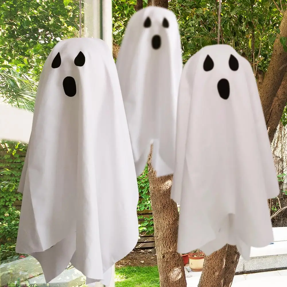 Halloween Ghost Yard Decor Spooky Halloween Hanging Ghost Decoration for Haunted House Prop Outdoor Scene Decor for Halloween