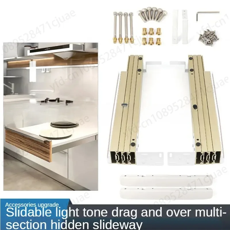 Cabinets, Dining Table, Drawer Slides, Hidden Multi-Section Drawing, Telescopic Guide Rails, Hardware Accessories