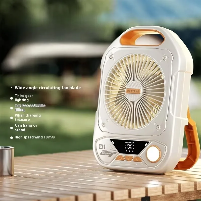 Outdoor camping lighting new long battery life portable refrigeration air conditioner desktop rechargeable mobile phone
