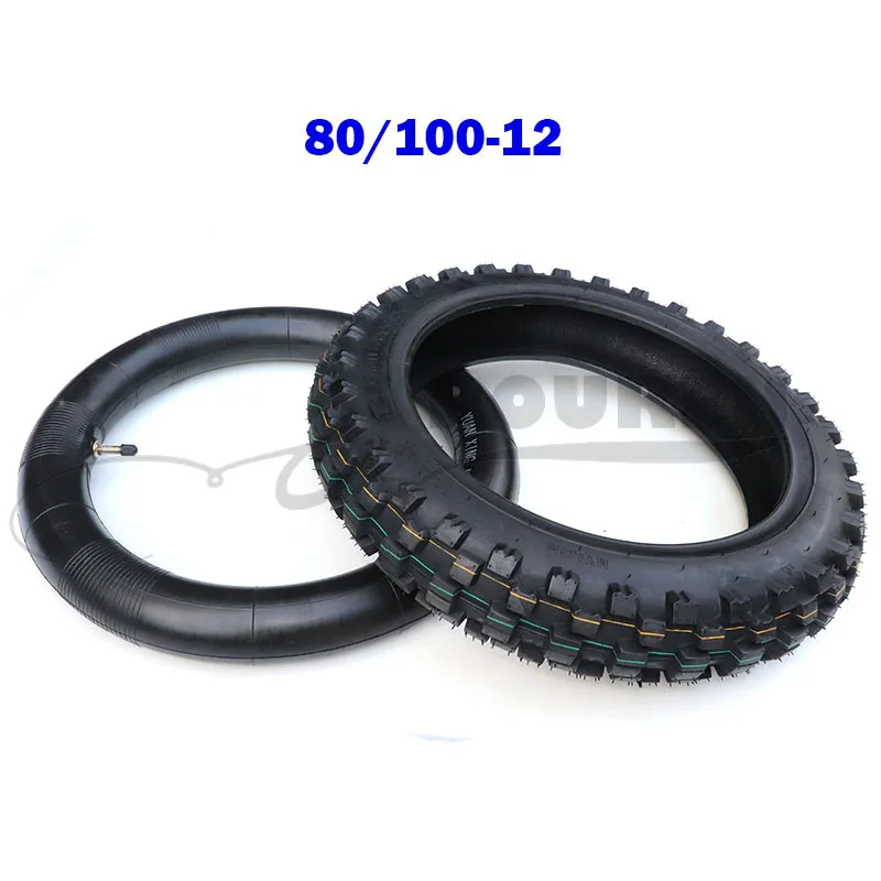 

80/100-12 (3.00-12) Rear Wheel Tire Out Tyre Inner Tube 12inch deep teeth For Chinese Kayo BSE Dirt Pit Bike Off Road Motorcycle