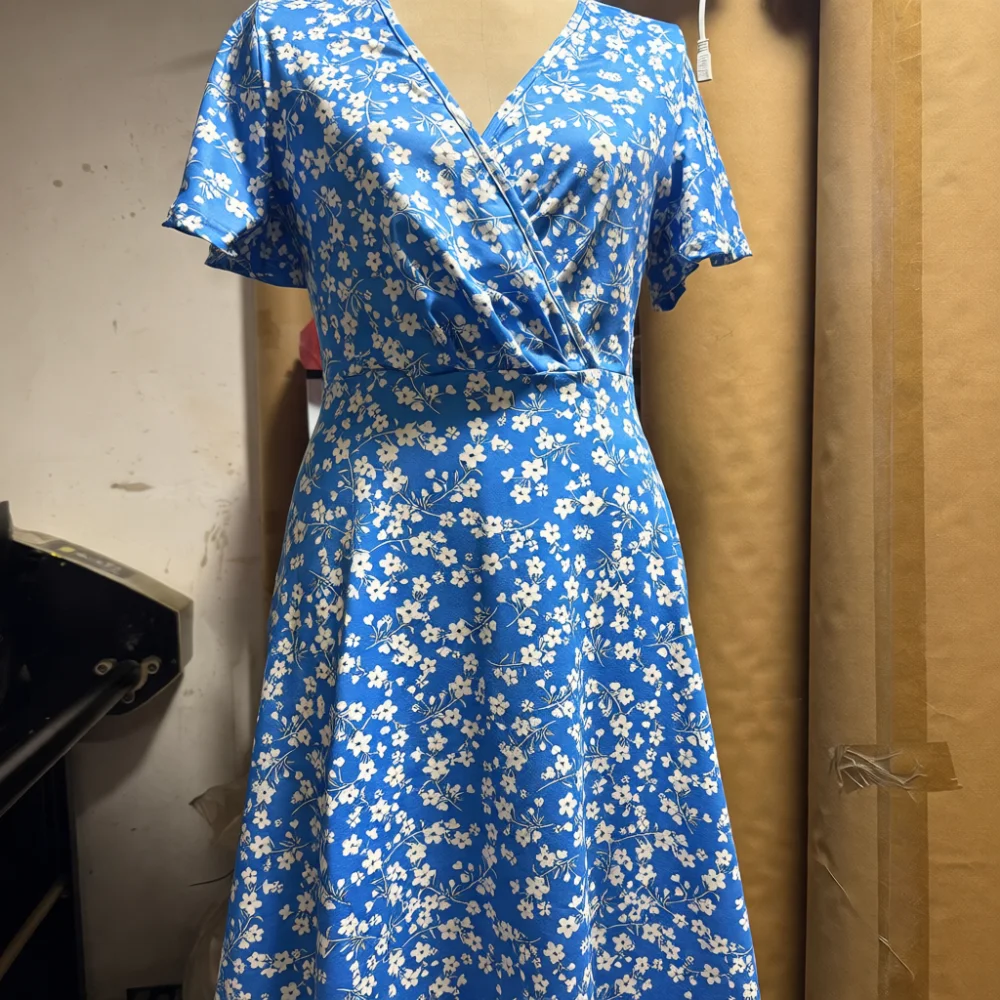Boho-Blumenmuster Damenkleid V – Robe Silk Women Bewertung und Preis