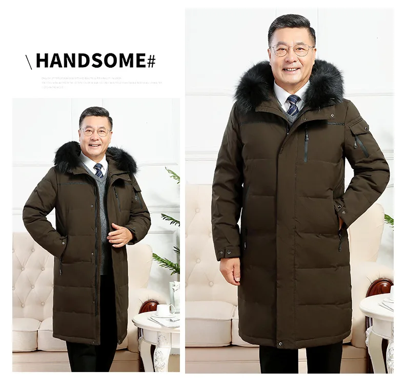 Luxury Brand Men's Down Coat And Parkas Top Quality Man Goose Down Jacket Thick Winter Padded Puffer Jacket Overcoat Padding HY7