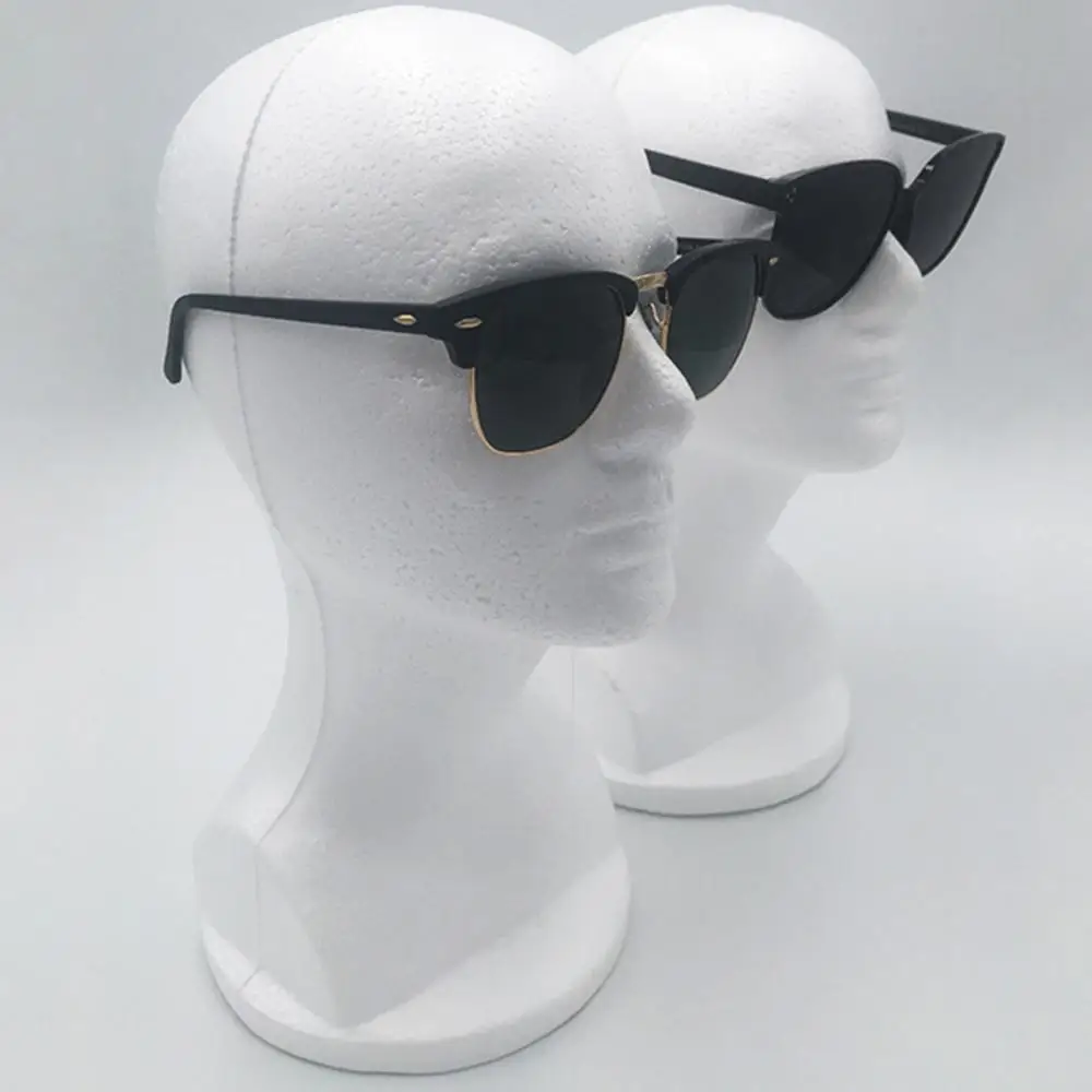 Foam Mannequin Head Model Display Stand for Wigs Hats Jewelry Glasses Holder Easy to Use Shop Rack for Salon DIY Painting