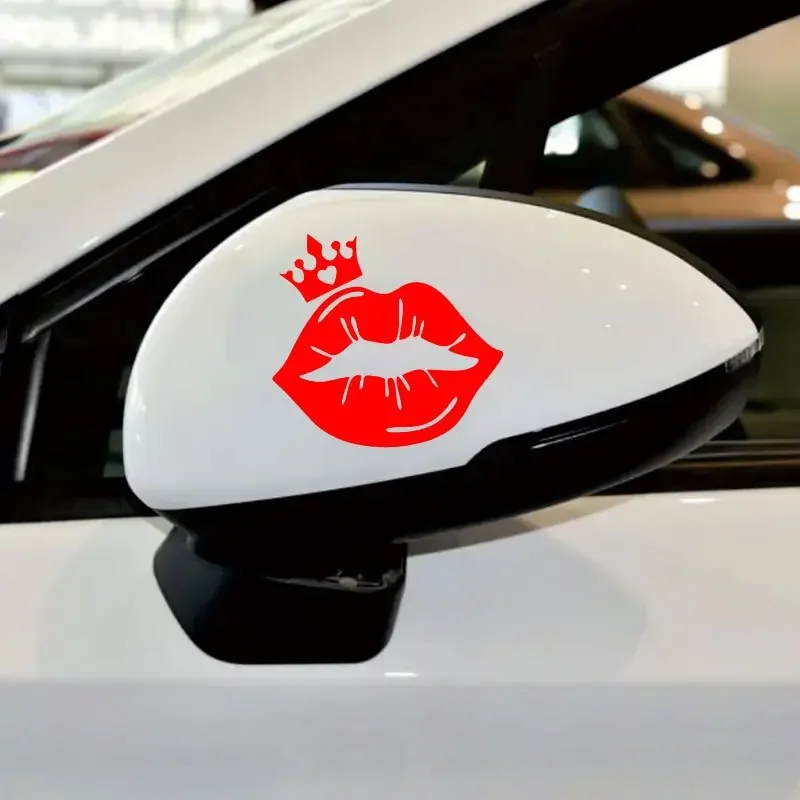 Lip Crown Vinyl Decal Waterproof Motorcycle Sticker for Helmet Windshield Fairing Fuel Tank Car Window Decoration
