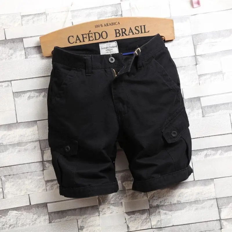 

Men's Summer Casual Shorts Anti-Tear Dirt-Resistant Loose Fit Multi-Pocket Workwear Canvas Fabric Mid-Waist Straight Leg Pants