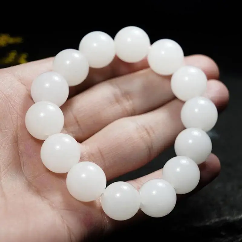 

Natural Nephrite White Jade Bracelet Men Women Healing Gemstone Fine Jewelry Genuine Chinese Grade A Hetian Jade Bracelet Bangle