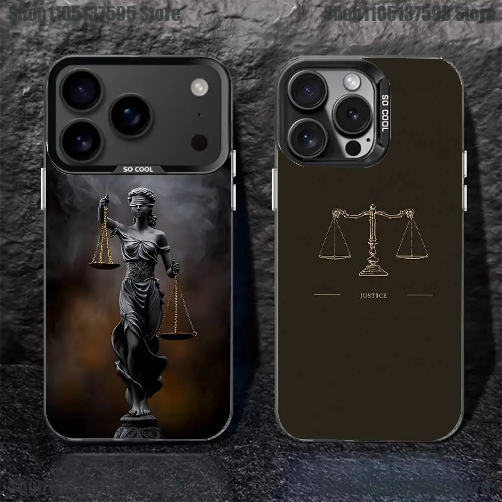 

Law Judge Justice Lawyer Phone Case For iPhone 17,16,15,14,13,12,11,Pro,XS,Max,Plus,Mini,SE4,E Black Matte Shockproof Cover