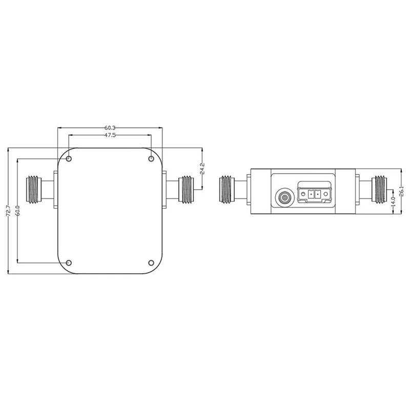 DC Bias Feeder Power Supply KC9480 1MHz-6GHz Antenna Amplifier Limited Amplitude Isolation for Enhanced Signal Matching