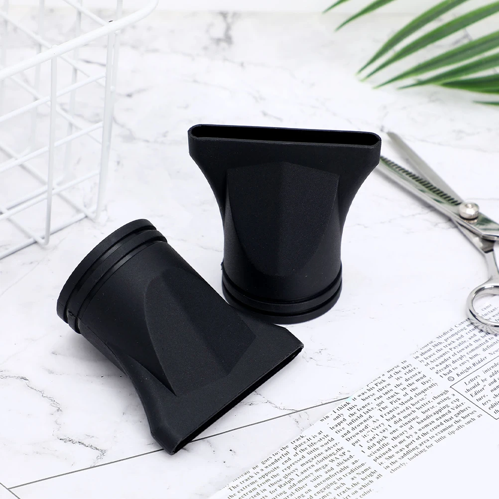

6pcs Hair Dryer Accessories Universal Diffuser Nozzle Black Plastic Concentrator Blower Attachment Storage Tools