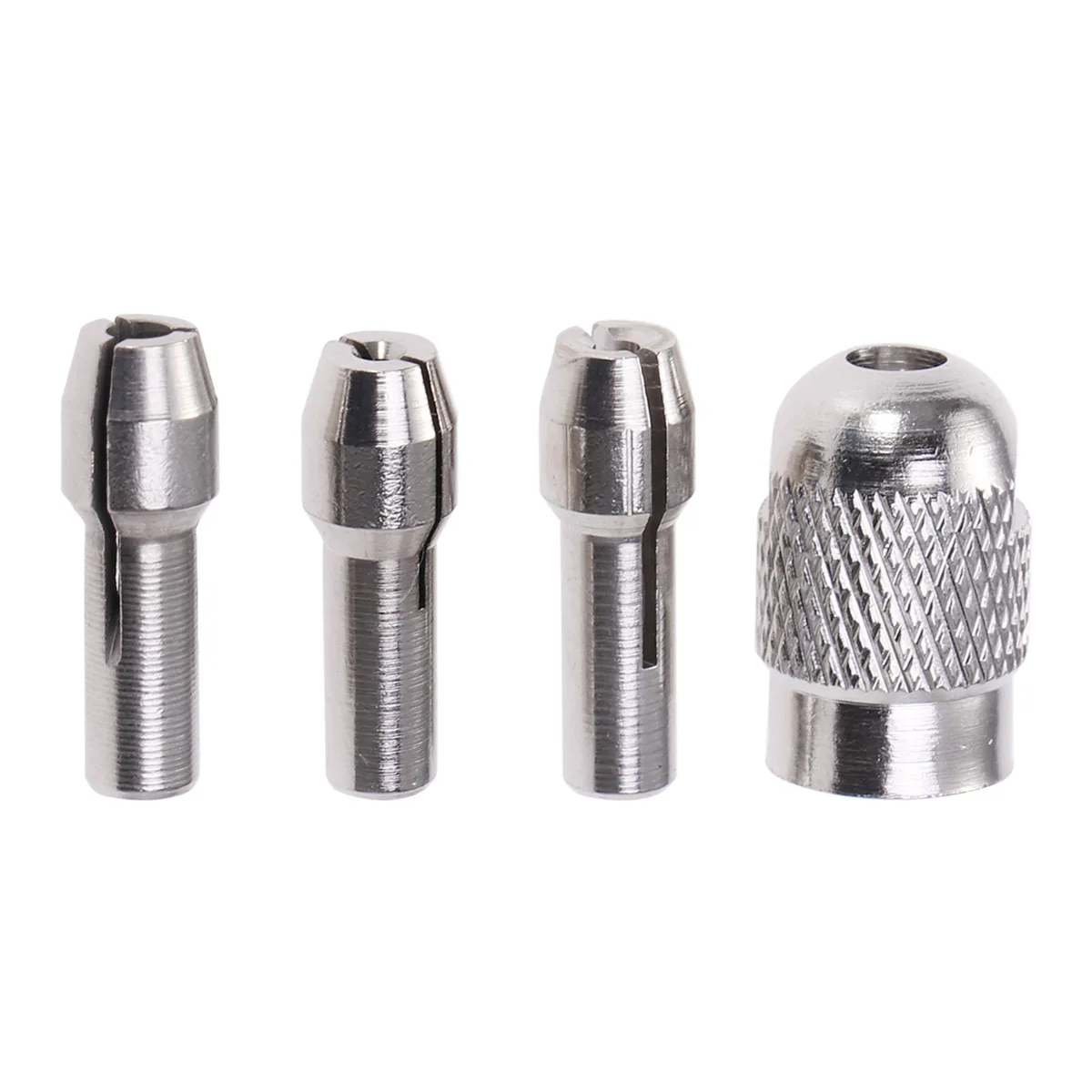 

4Pcs Collet Nut Adapter Set for Electric Grinding Tools 1Mm 1.5mm 2.35mm Heat Treated Stainless Steel Precision Chuck Conversion