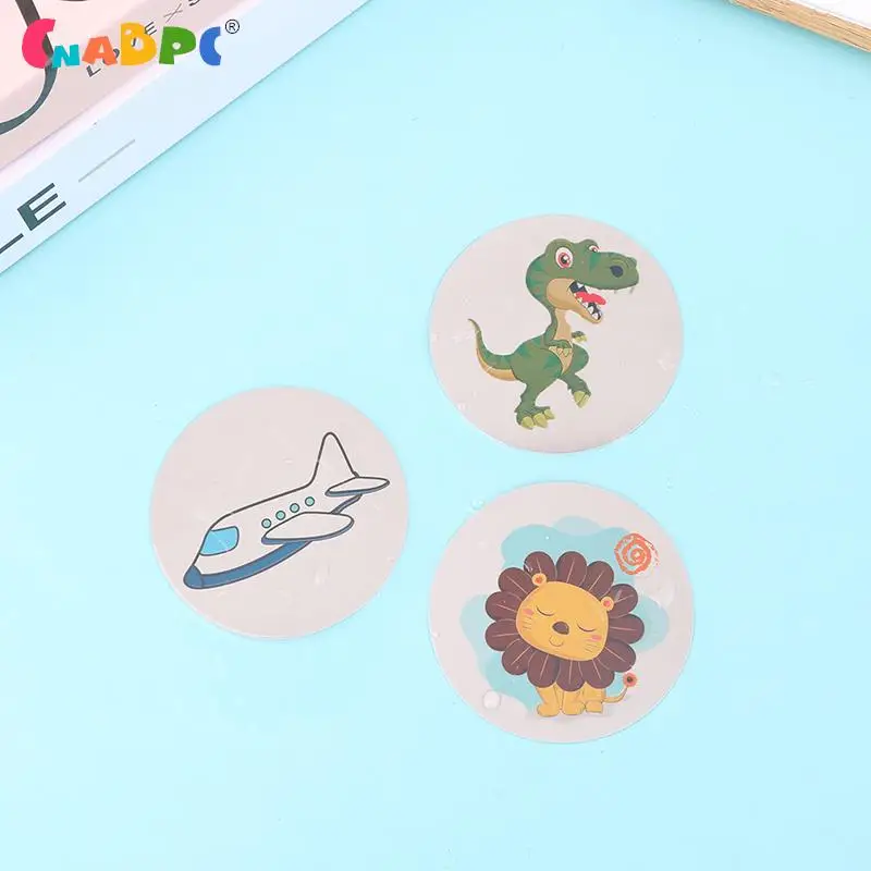 1Set Color Changing Toilet Sticker Cute Cartoon Animal Thermochromic Flushable Pee Aiming Targets for Kids Potty Training