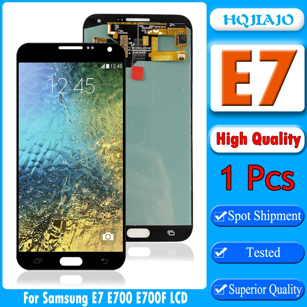 High Quality Display Screen For Samsung E7 E700 E700F E7000 E7009 LCD Display Touch Screen Digitizer Assembly Replacement