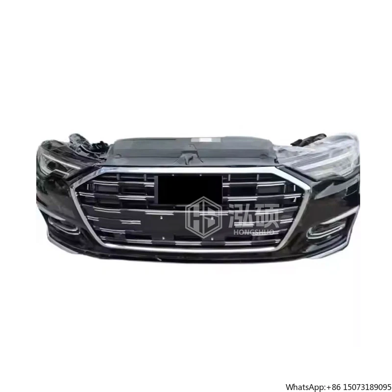 Car Bumper for  A6 C8 Bumper Radiator Engine Hood Grille Brake Light Front Lip of Bumper Front Face Assembly