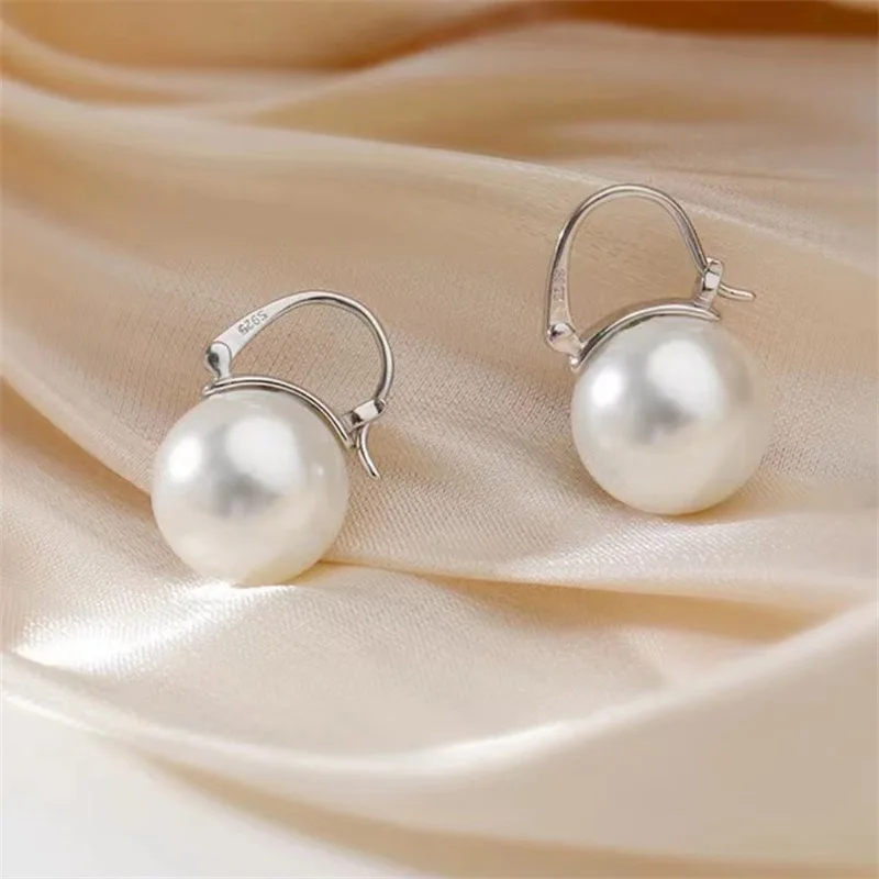 LAYA 2025 NEW 925 Sterling Silver Earring Shell Pearl Earring Korean Style For Women Wedding Party Gift Fashion Elegant Jewelry