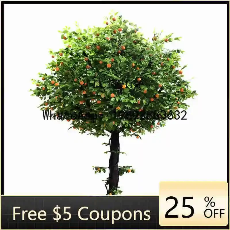 ZSP5 Simulation Orange Tree Fake Fruit Tree Apple Pomegranate Persimmon Hawthorn Tree Flower Art Decorative Setting