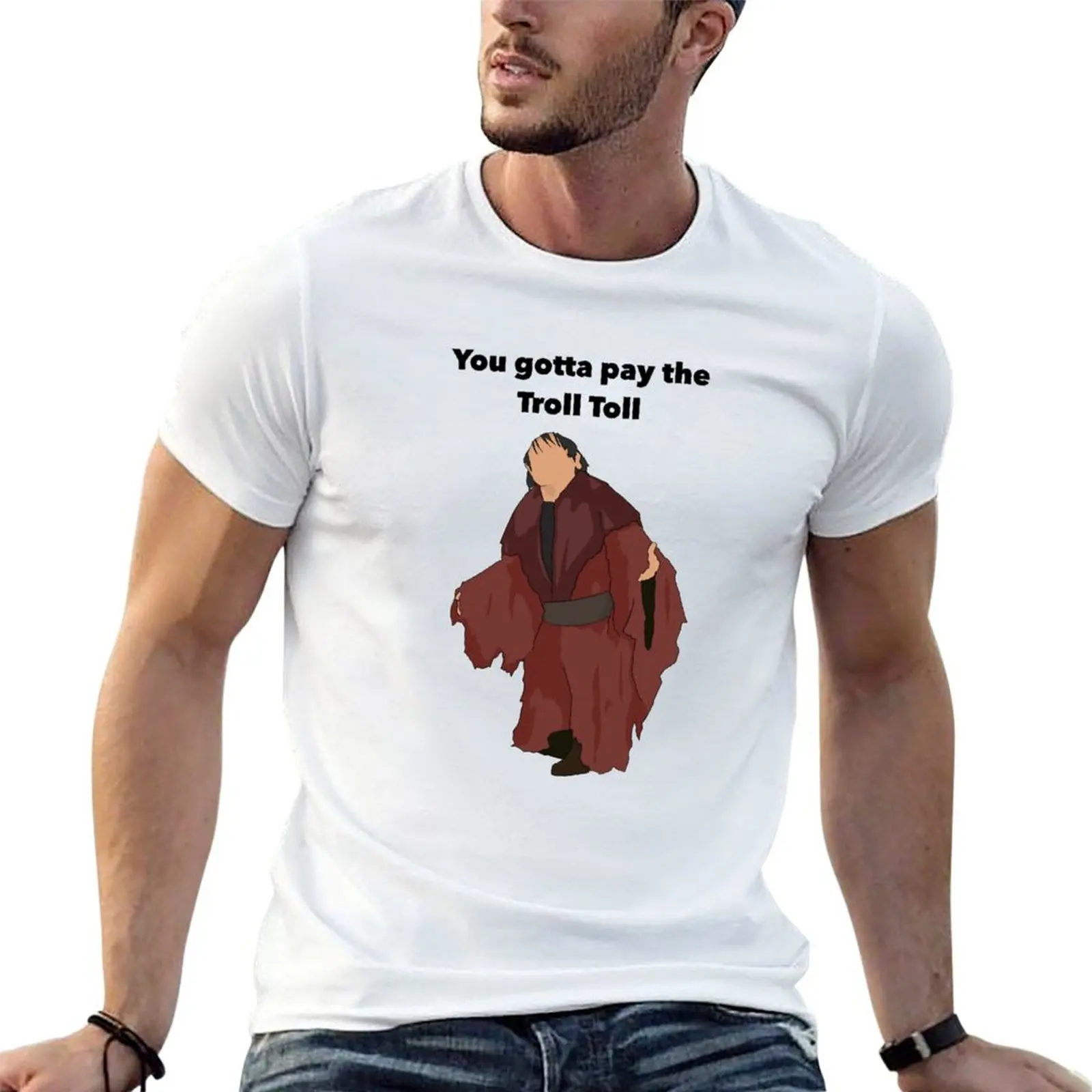 Troll Toll Design T-Shirt Big and Tall Loose Fit T-Shirt