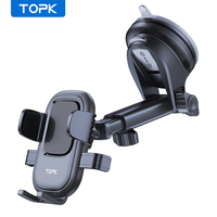 TOPK Car Phone Holder Mount Suction Cup Strong Grip Adjustable Dashboard/Windshield Stand Fit for All Smartphones iOS/Android