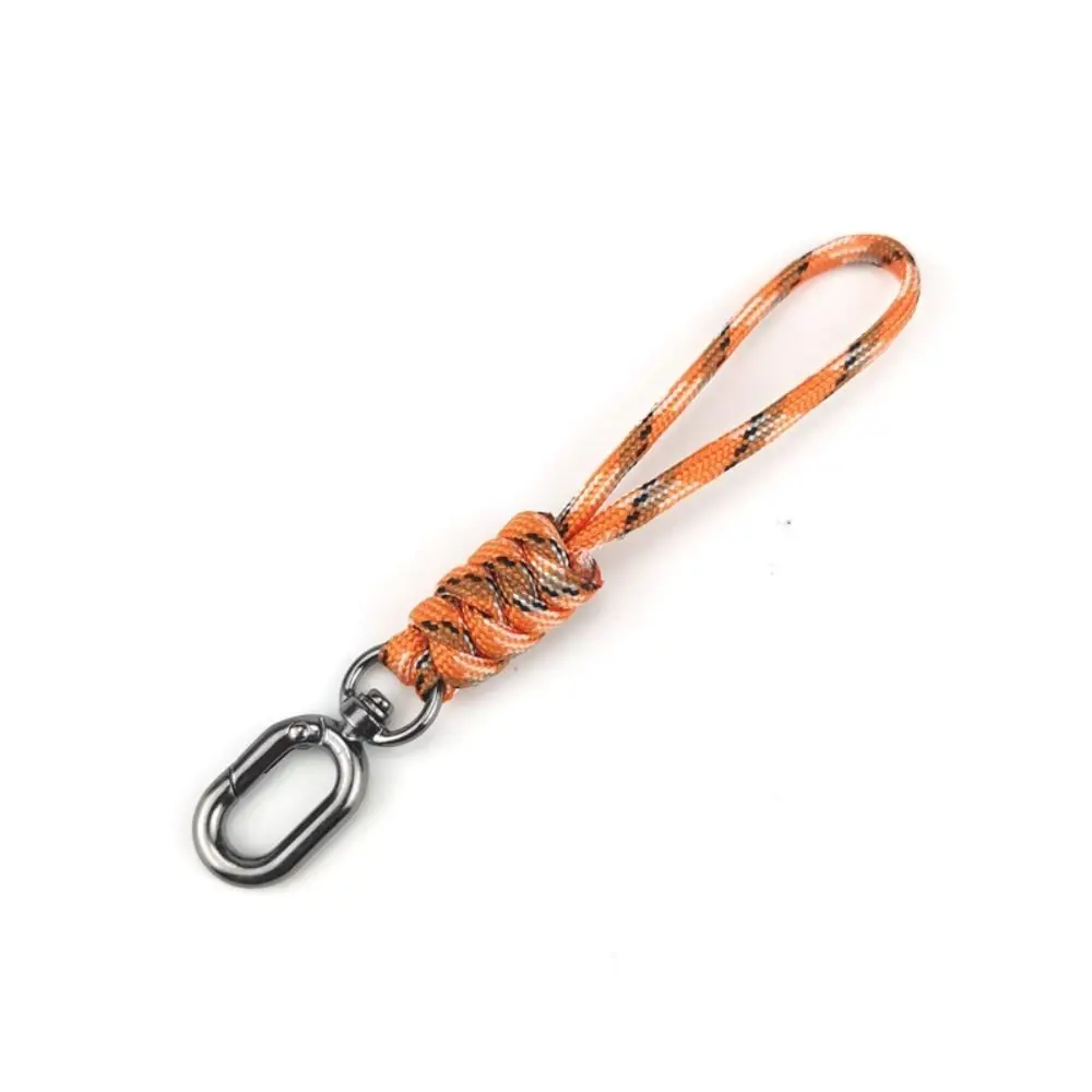 High Quality High Strength Paracord Keychain Lanyard 12cm 8 Styles Oval Buckle Parachute Cord Keychain Outdoor Tool