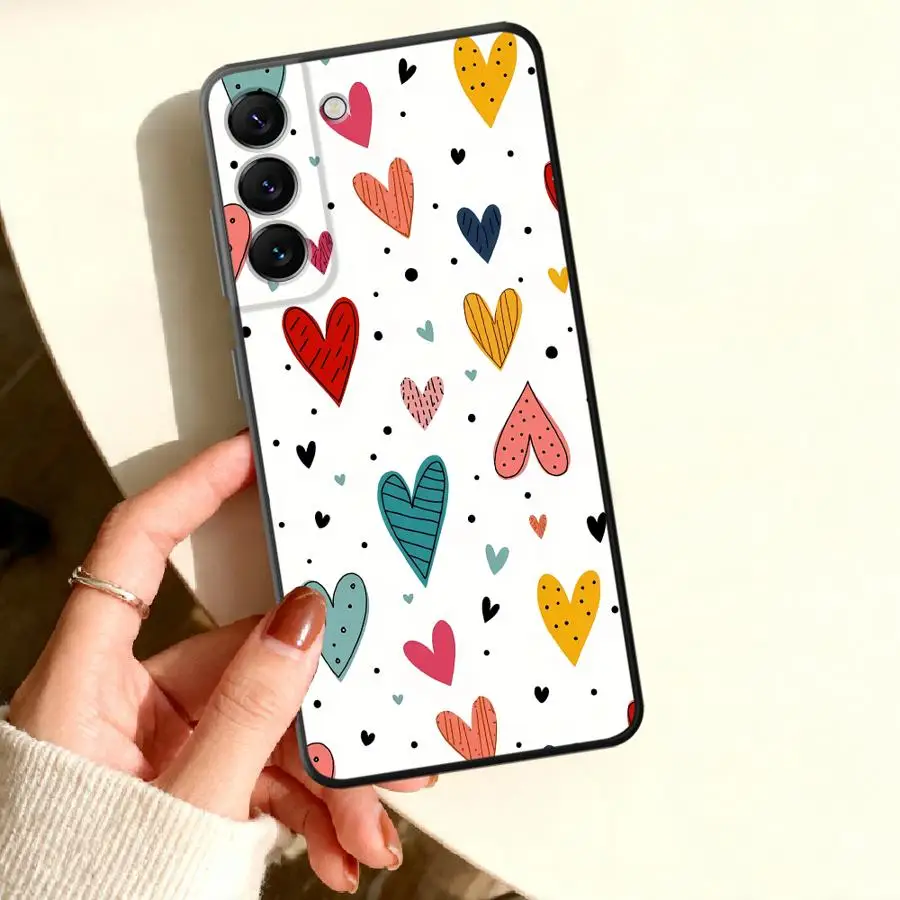 Moda Amor Impressão Caso para Samsung Galaxy A57 A35 A24 A36 A17 A56 A26 A34 A25 A27 A54 A533 A52 A37 A16 A55 Tampa Do Telefone A15 A03