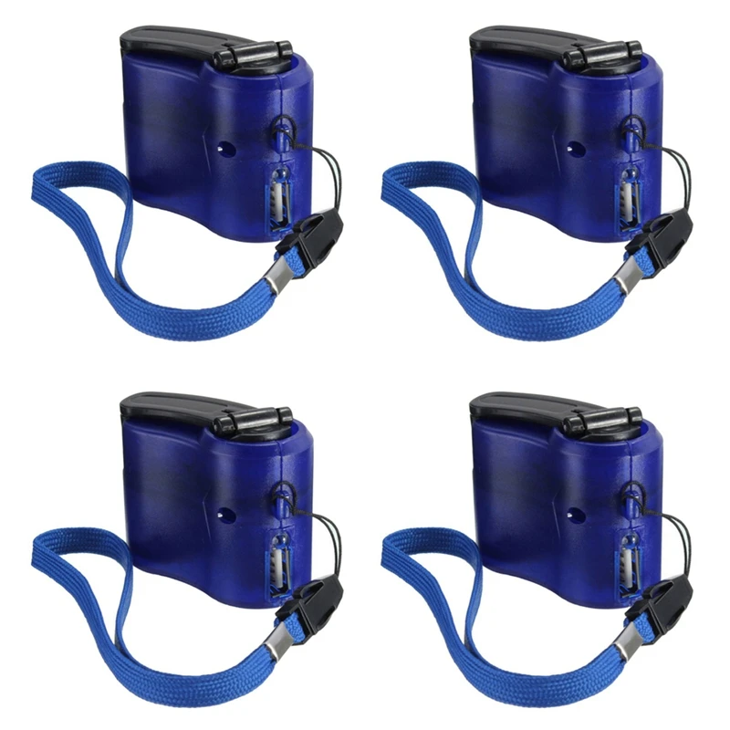 

2025 New-4X USB Emergency Hand Cranking Dynamo For Universal Charger Travel Charger Gadgets
