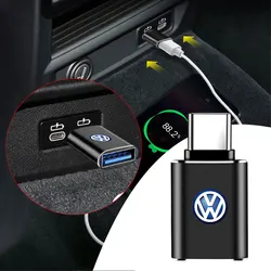 OTG USB 3.0 To Type C Adapter Mini Converter Phone Charging Cable Charger For Volkswagen MK5 MK6 MK7 Polo Golf 6 Golf 7 Touran