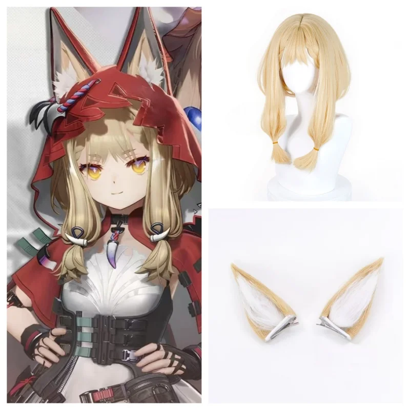 Already Styled Arknights Endfield Rossi Cosplay Wig Golden Long Heat Resistant Synthetic Anime Cos Wigs + Wig Cap