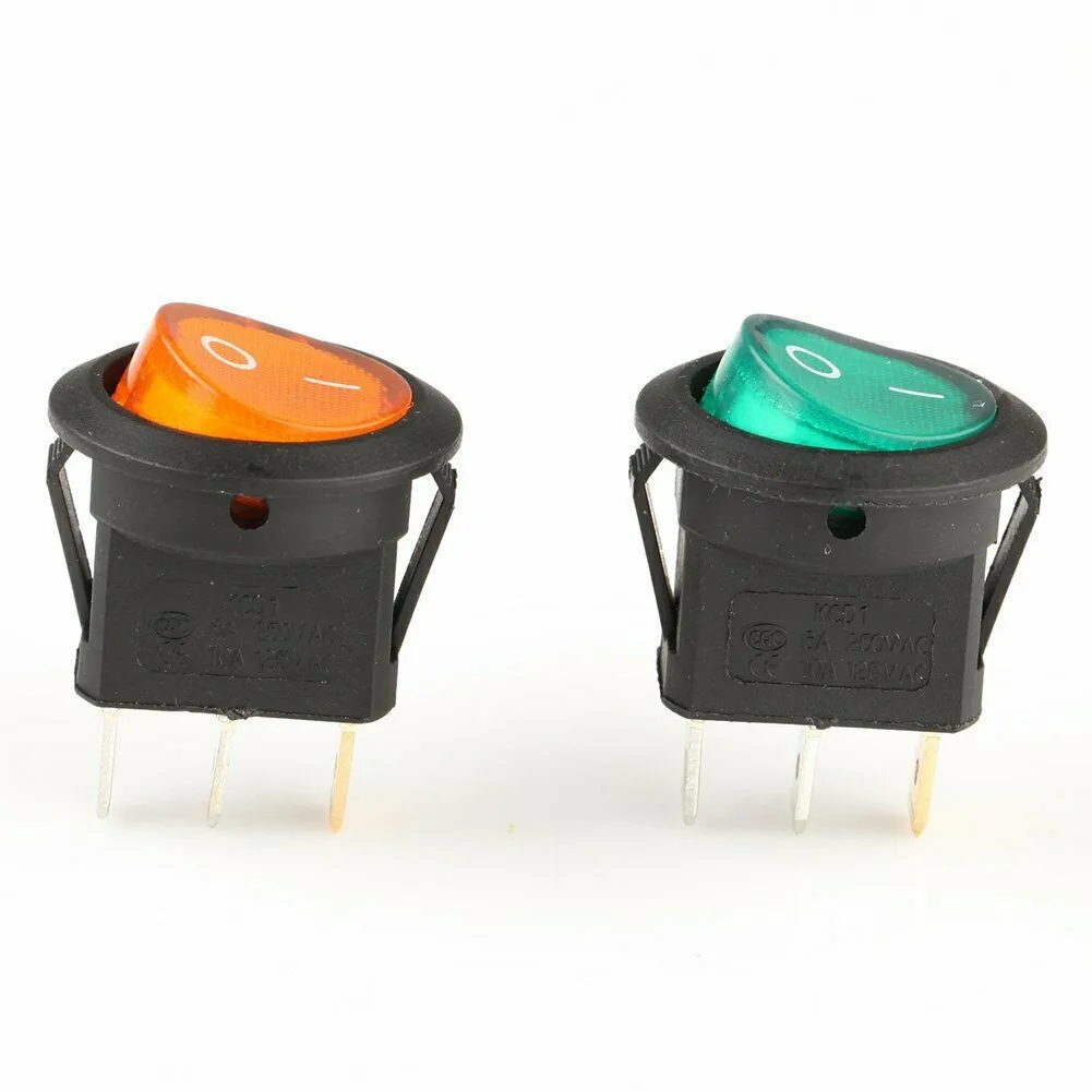 20x CAR BOAT VAN LED ILLUMINATED ROUND ROCKER ON-OFF TOGGLE SPST SWITCH 12V Car Boat Rocker Switch High Quality Rocker Switch