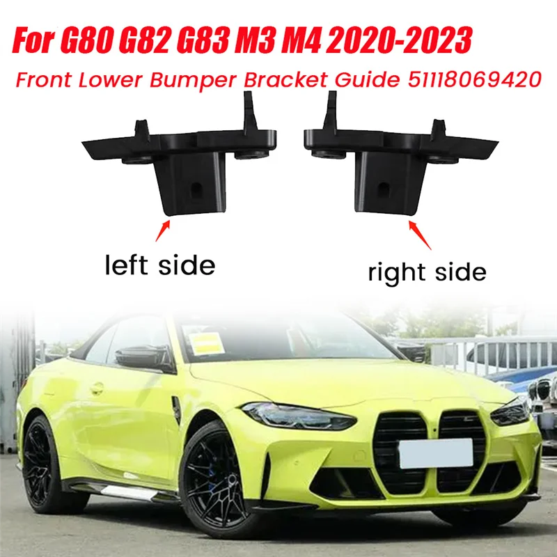 1Pair Front Bumper Lower Guide 51118069419 51118069420 for BMW G80 G82 G83 M3 M4 2020-2023 Bumper Cover Inner Bracket