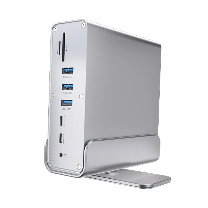 Type-c3.2 Docking Station Dual High Definition DP Reading Gigabit Network Port Vertical Desktop 15 In 1 Expansion