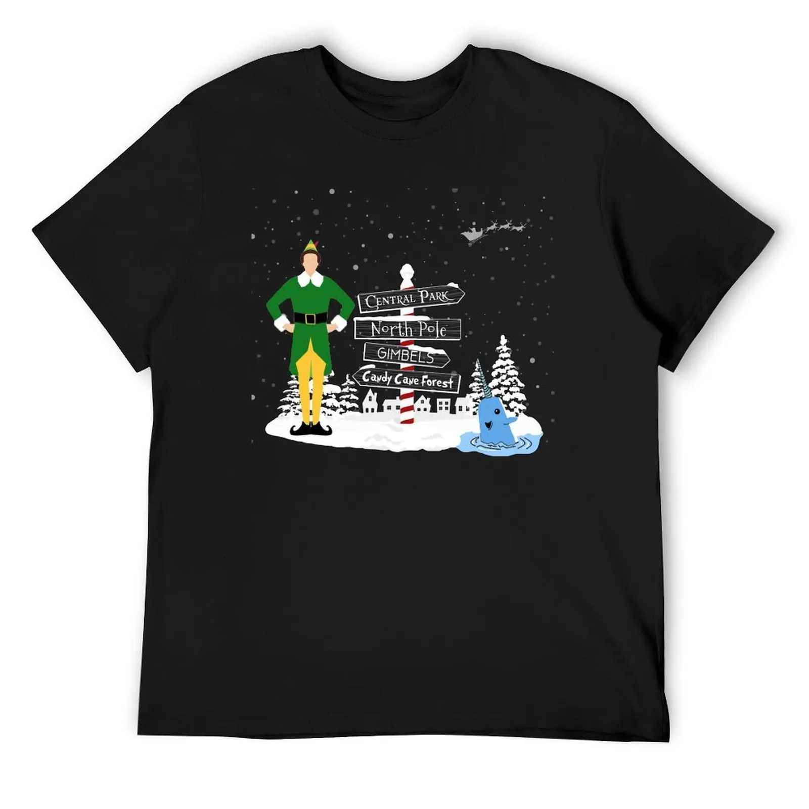 

Buddy the Elf signs and Mr. Narwhal T-Shirt vintage kawaii clothes custom t shirt clothes anime shirts men