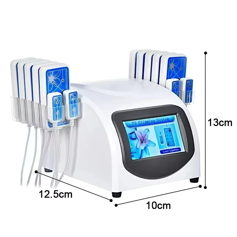 

160MW 635nm-650nm Hot Lipo Laser LLLT Lipolysis Slimming Weight Loss Machine with 14 Pads for Fat Reduction Beauty Treatment