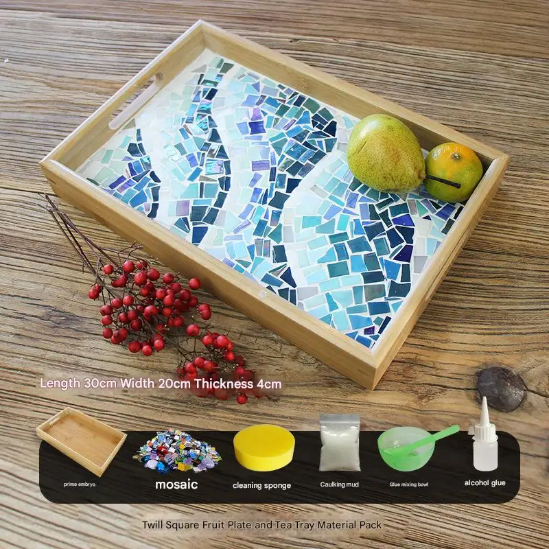 Bild 7: Handgemachtes DIY Mosaik Selbstklebendes Obsttablett Materialpaket Mosaik Handgefertigtes Selbstklebendes Dekoratives Gebäcktablett