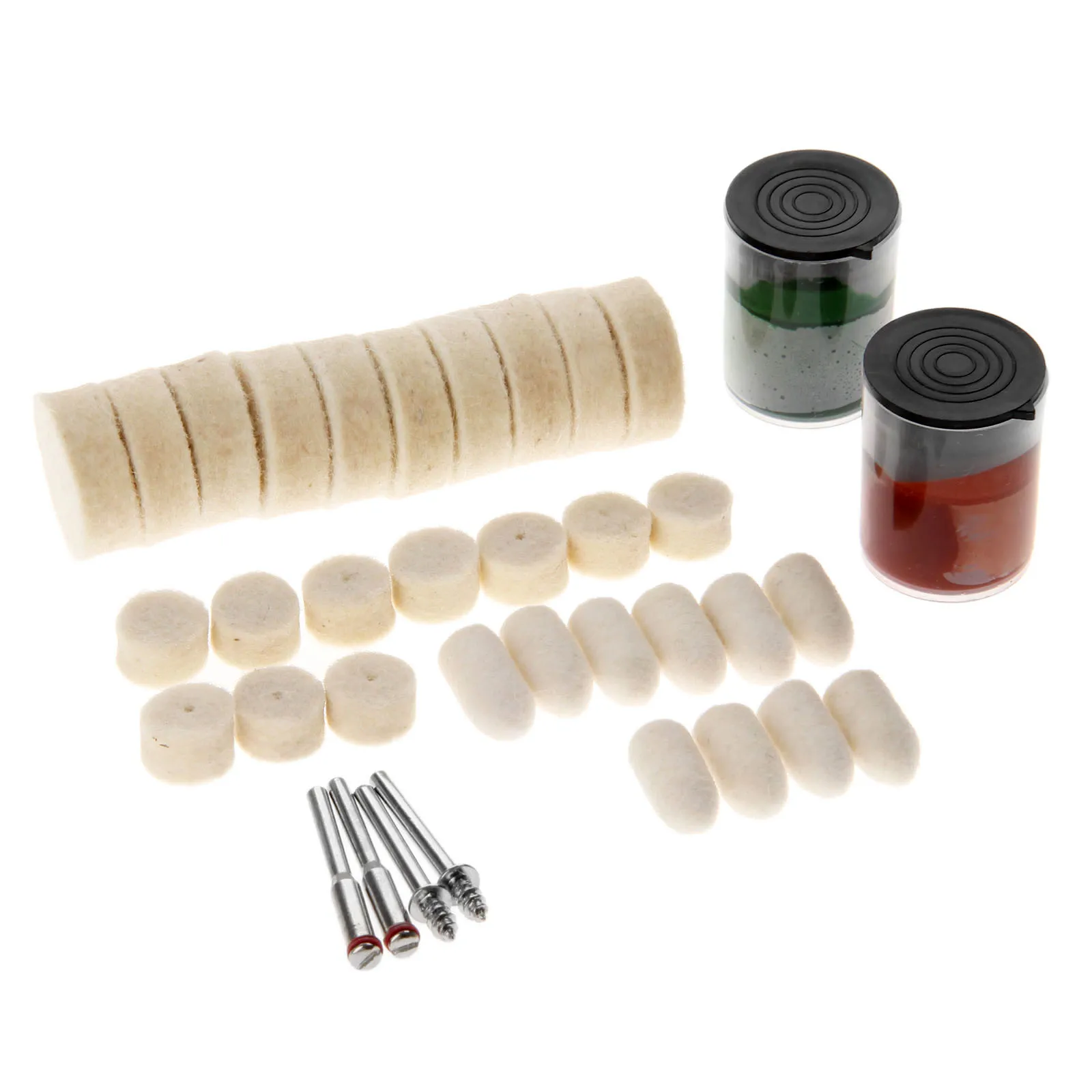 36 Teile/satz Weiche Filz Polieren Grat Polieren Räder Pinsel Polieren Pad Kits für Dremel Präzisions Werkzeuge Metall Jade Spiegel Polieren
