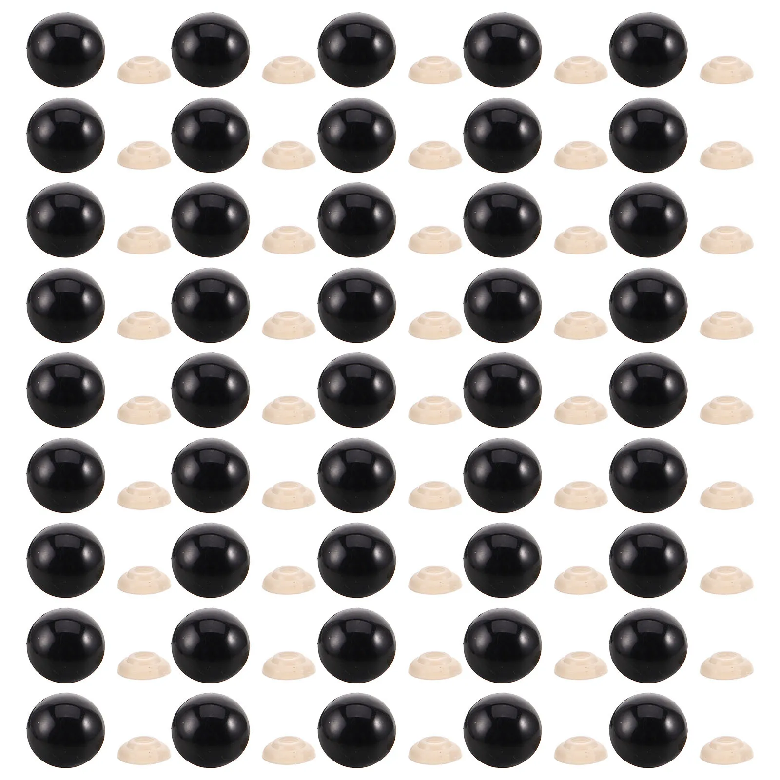 

150Pcs Black Plastic Safety Eyes with Washers for Crochet Animals Stuffed Soft Crafts DIY Crochet Eyes Plastic Safety