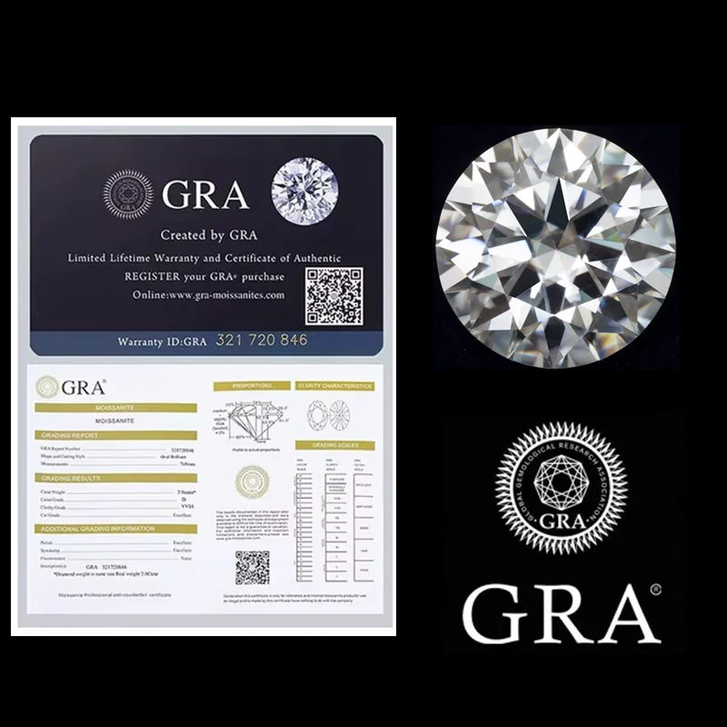 

Premium Selection Certified Moissanite Diamond Brilliant Cut Loose Gemstones For Jewelry Making Charms Gemstone