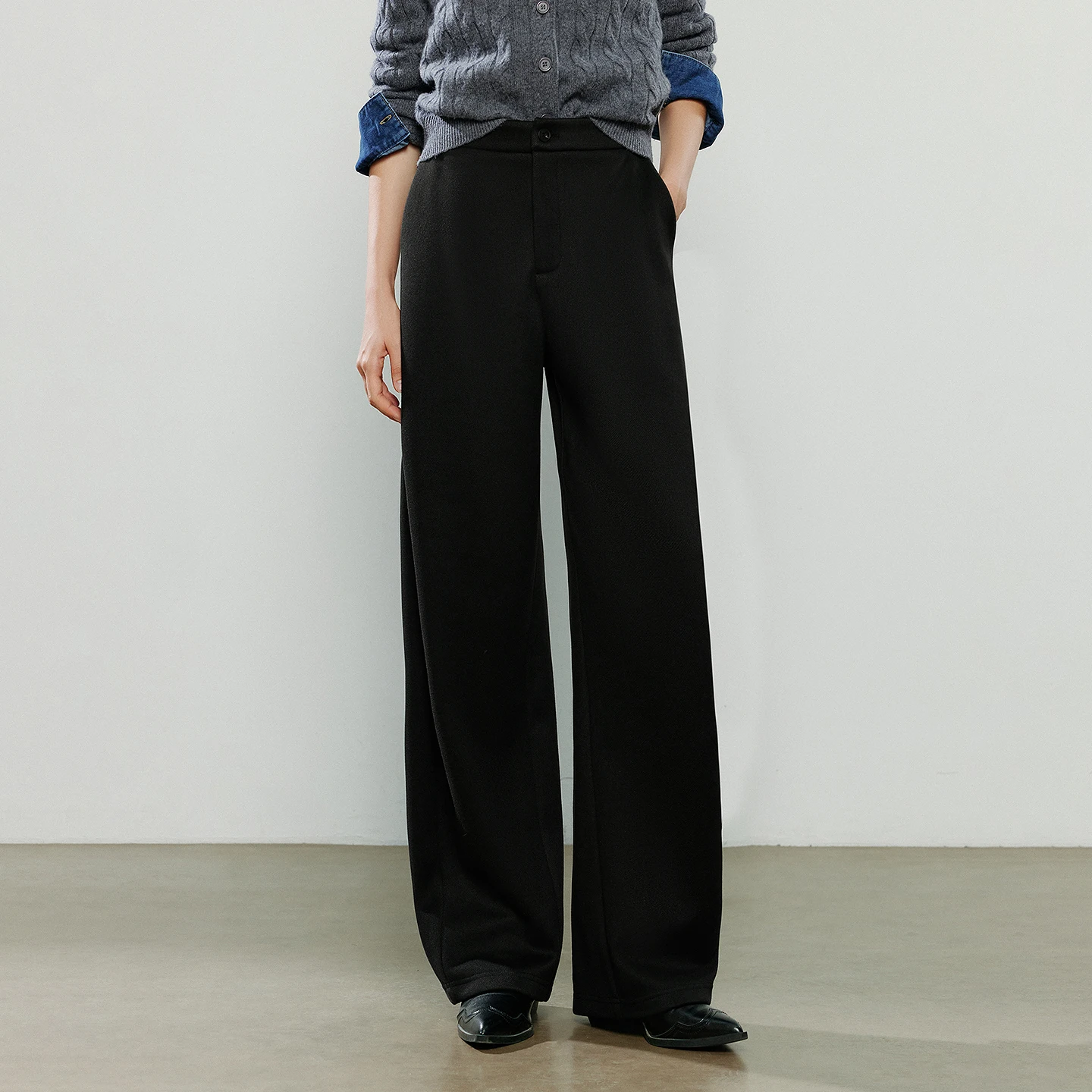 TOYOUTH سراويل تقليدية نسائية 2025 شتاء جديد يشبه الصوف مبطن بالصوف ريترو تخفيف سميكة الدافئة المتضخم الموز السراويل