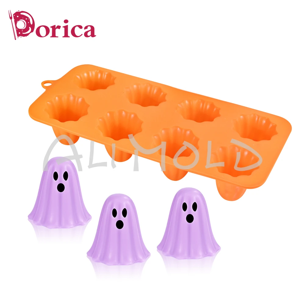 8 حفرة شبح سيليكون قالب الشوكولاته شمعة الصابون محلية الصنع فندان الحلوى الآيس كريم كعكة أدوات تزيين لوازم المطبخ الخبز