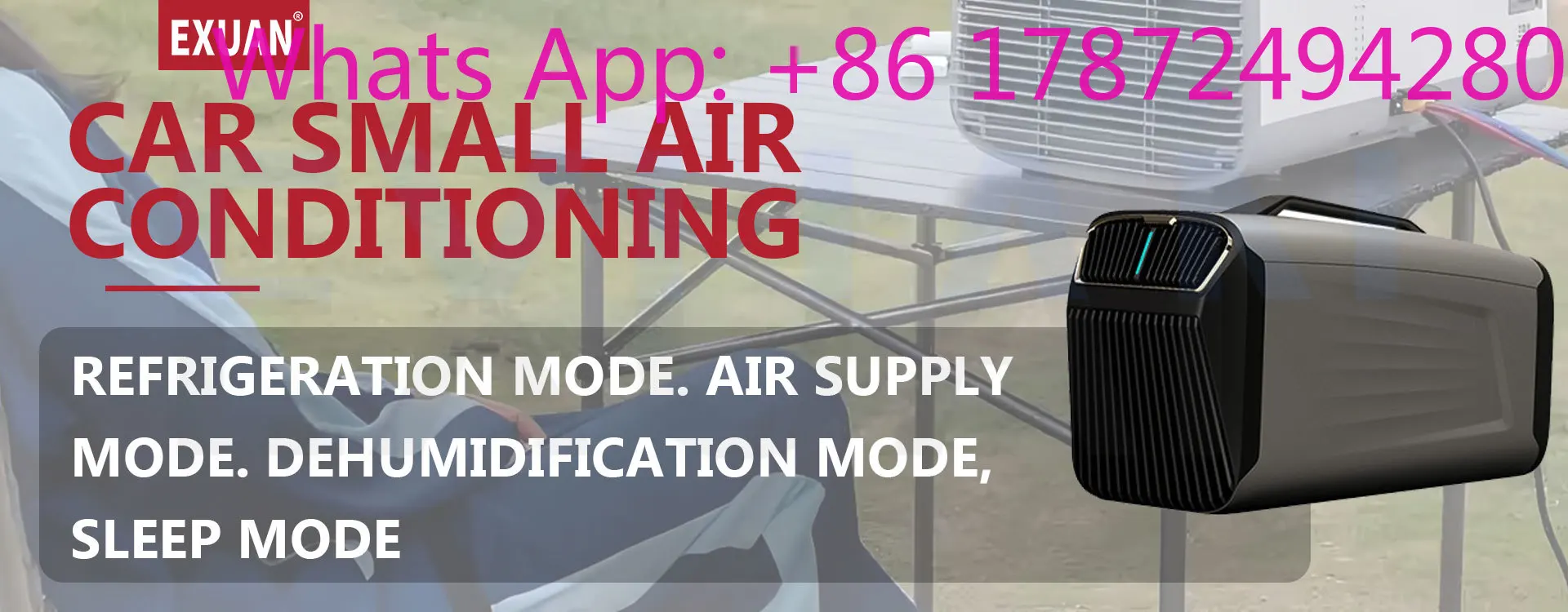 Air Conditioning Small Car Portable Bedroom Outdoor Mobile All-in 220V/110V/1500W/1800W Touch And Remote Control