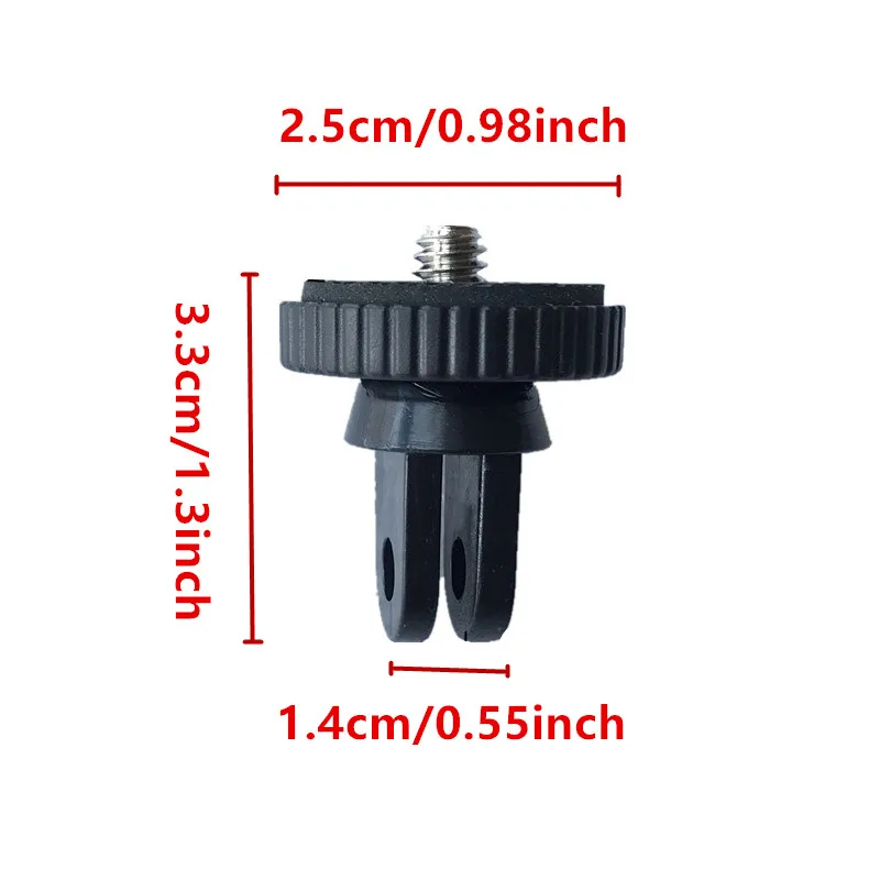 2/4pcs 1/4 Inch Screw Tripod Adapter 360 Rotating Mount Holder For Go Pro 13 12 11 10 9 8 Insta360 One X2 X3 X4 DJI Camera Acces