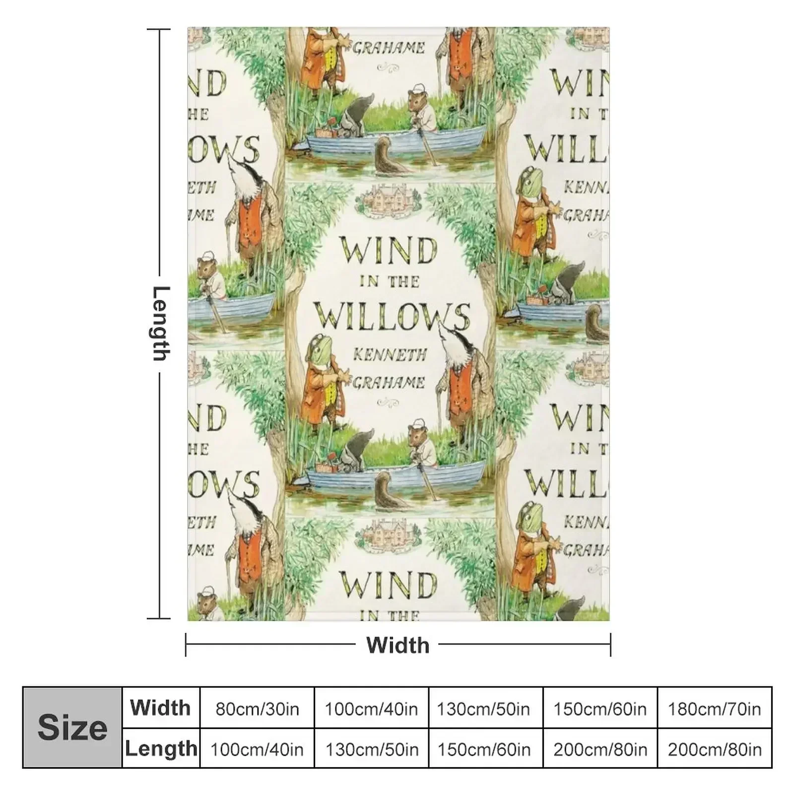 Wind in The Willows Book Cover Throw Blanket Beach sofa bed Single Luxury Designer Sofa Throw halloween Blankets