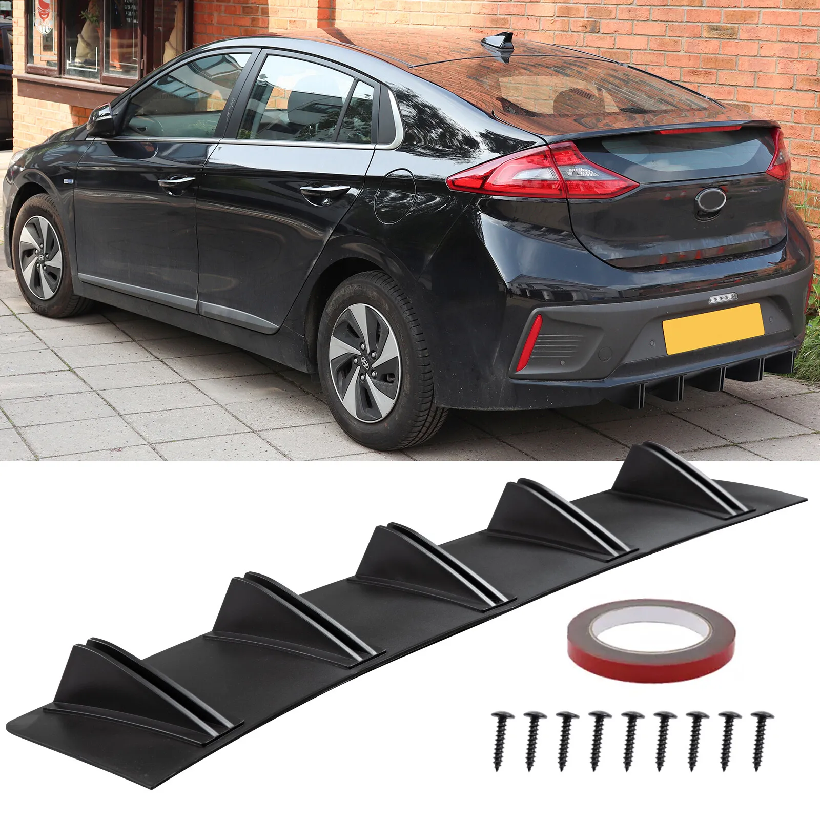 

For Hyundai Ioniq 2017-2022 Rear Bumper Diffuser Spoiler Splitter Lip Body Kit