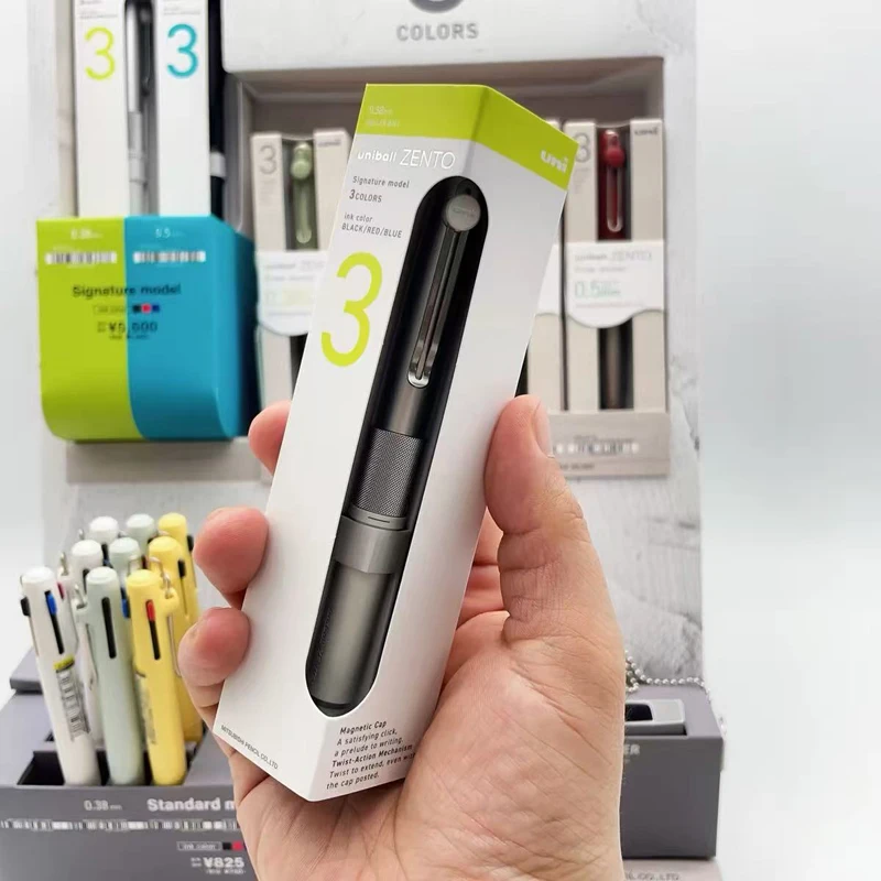 Uni-ball ZENTO Signature Model 3 Colors Rotating Gel Pen Magnetic