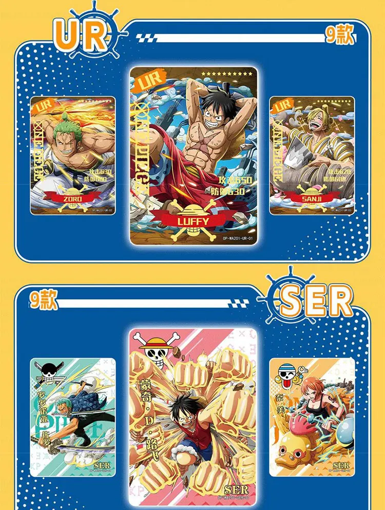 Little frog One Piece Card Anime Luffy Zoro Nami Chopper Franky SSR UR Rare Collections Card Game Collectibles Battle Card Toy