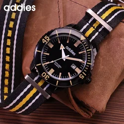 ADDIES Fashion Men's Watch Nylon Strap Retro Analog Quartz Watches Date Luxury minimalistic men Sports wristwatch Reloj hombre