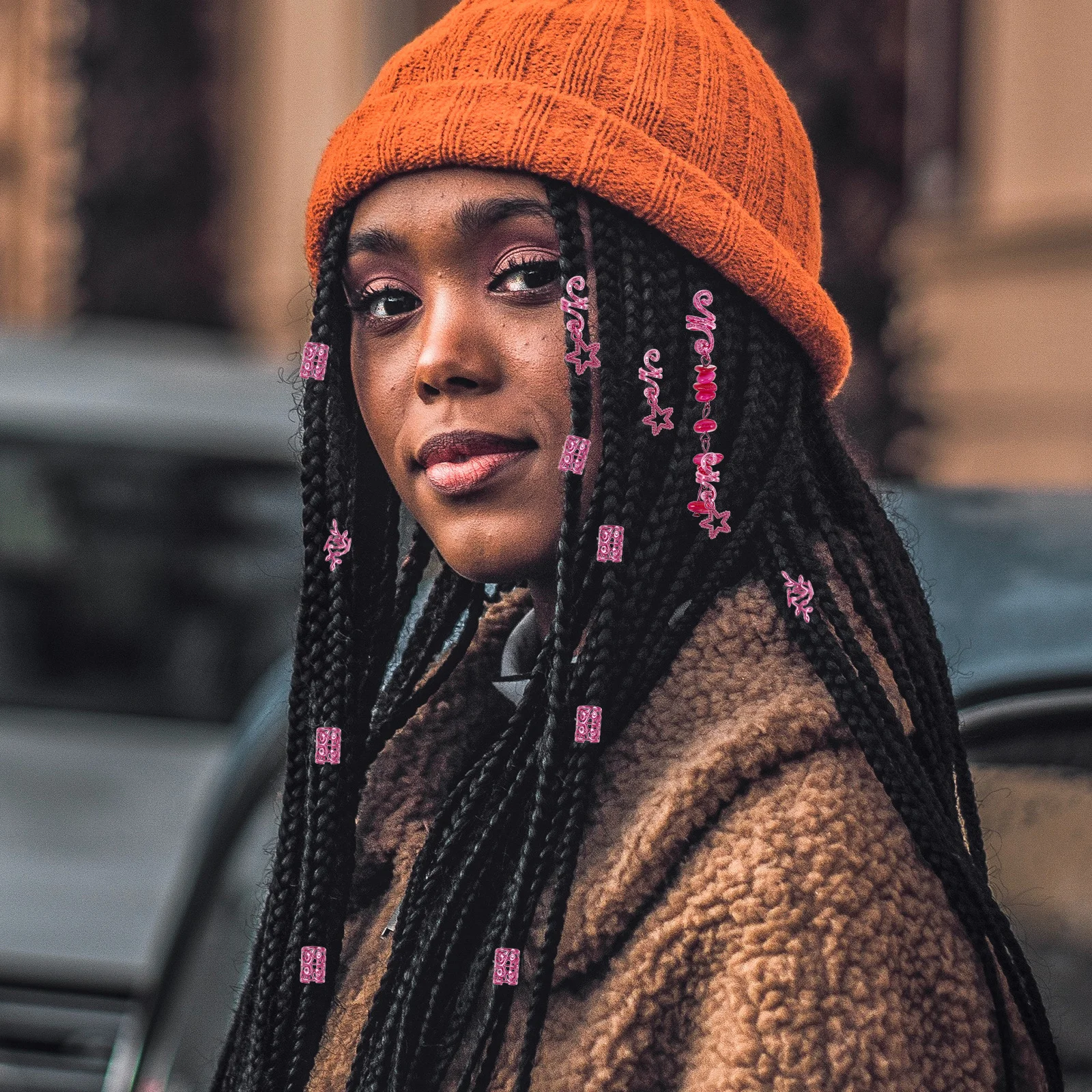 

39pcs Hair Clip For Braids Natural Stone Beads Spiral Metal Cuff Festival Braid Accessories Dreadlock Jewelry Boho Vintage Locs