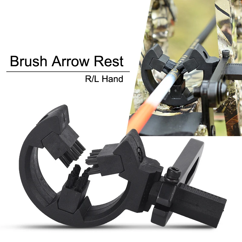 

Brush Arrow Rest Archery for Compound Bow Recurve Shooting Accessories Hunting Archery Adjustable R/L Hand