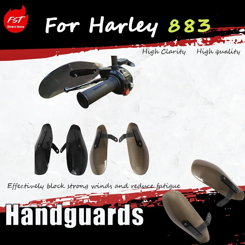 

Универсальные мотоциклетные защитные накладки на руль для Harley Davidson Sportster XL883 XL1200 X48, пластиковые ветрозащитные накладки на руль, ветрозащитный экран для руля