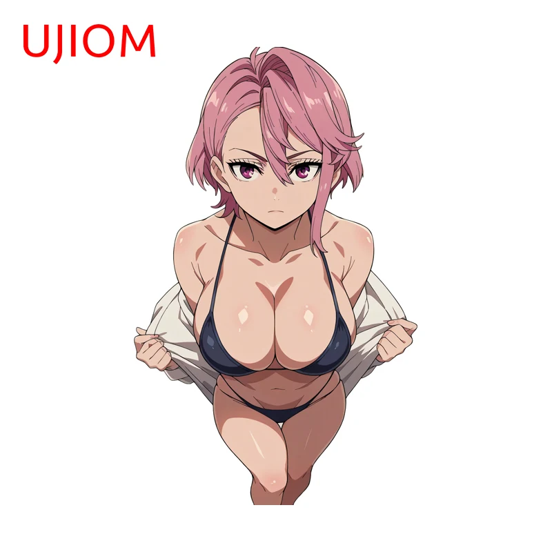 UJIOM Aira Shiratori Alluring Big Chest Wall Sticker Sunscreen Vestibulec Chic PVC Decal NSFW Bikini Wardrobe Decor Accessories