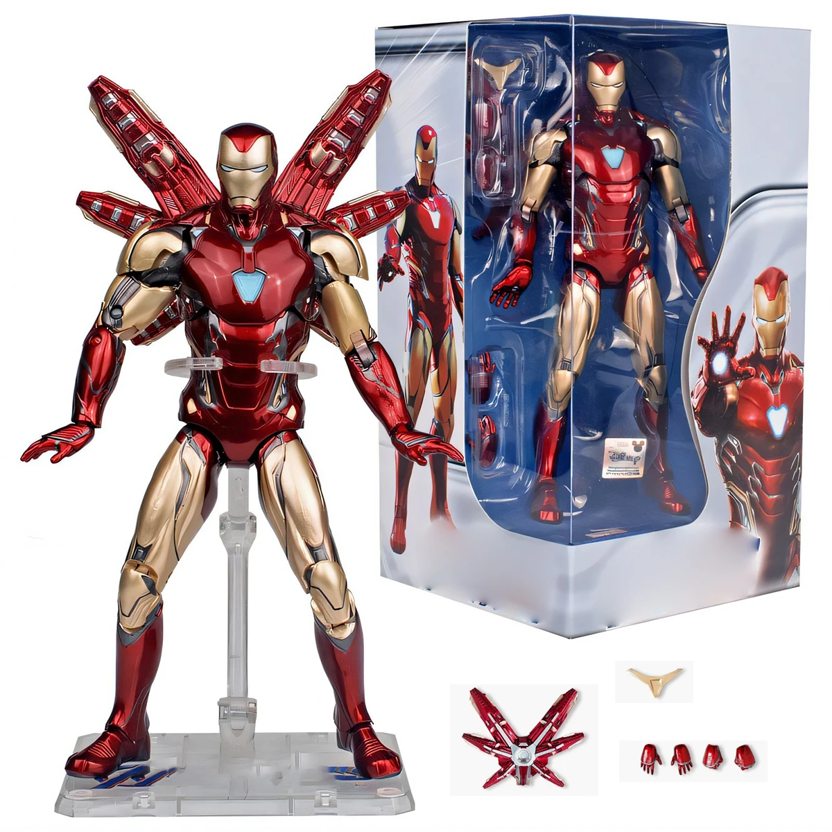 HiPlay ZD ของเล่น 7 นิ้ว Articulated Classic Series พร้อมขาตั้งรุ่น Iron Man MK85 Action Figurine